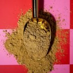 Chicken shawarma spice mix texture close up – Middle Eastern blend
