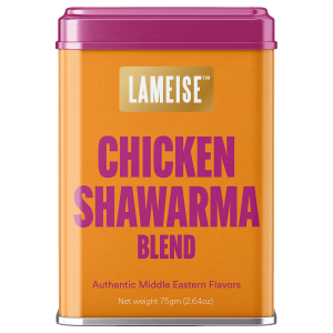 Chicken shawarma spice blend tin front view 75g – LAMEISE