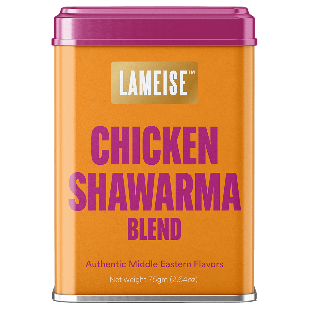 Chicken shawarma spice blend tin front view 75g – LAMEISE