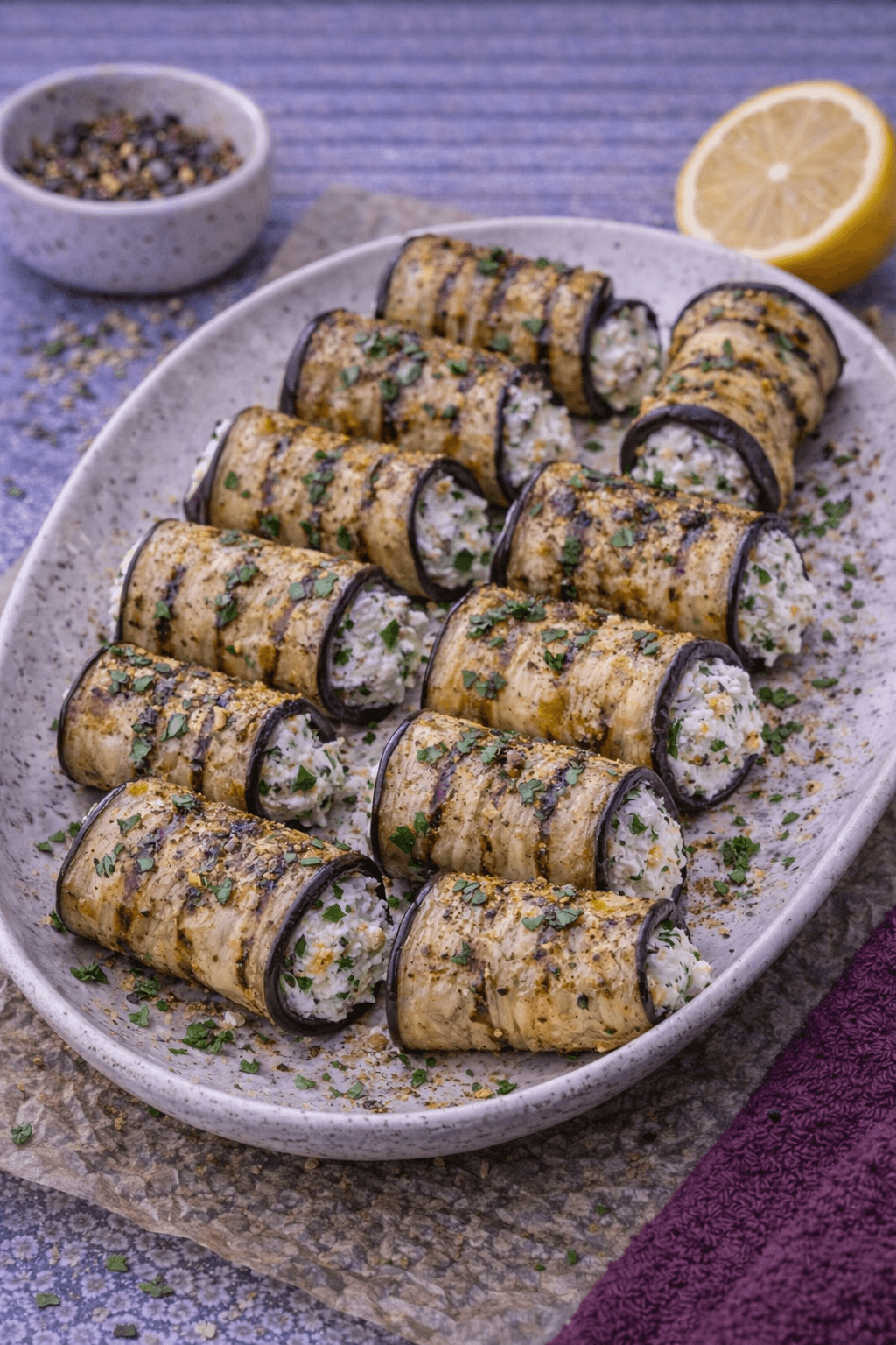 7 Spice Grilled Eggplant Wraps