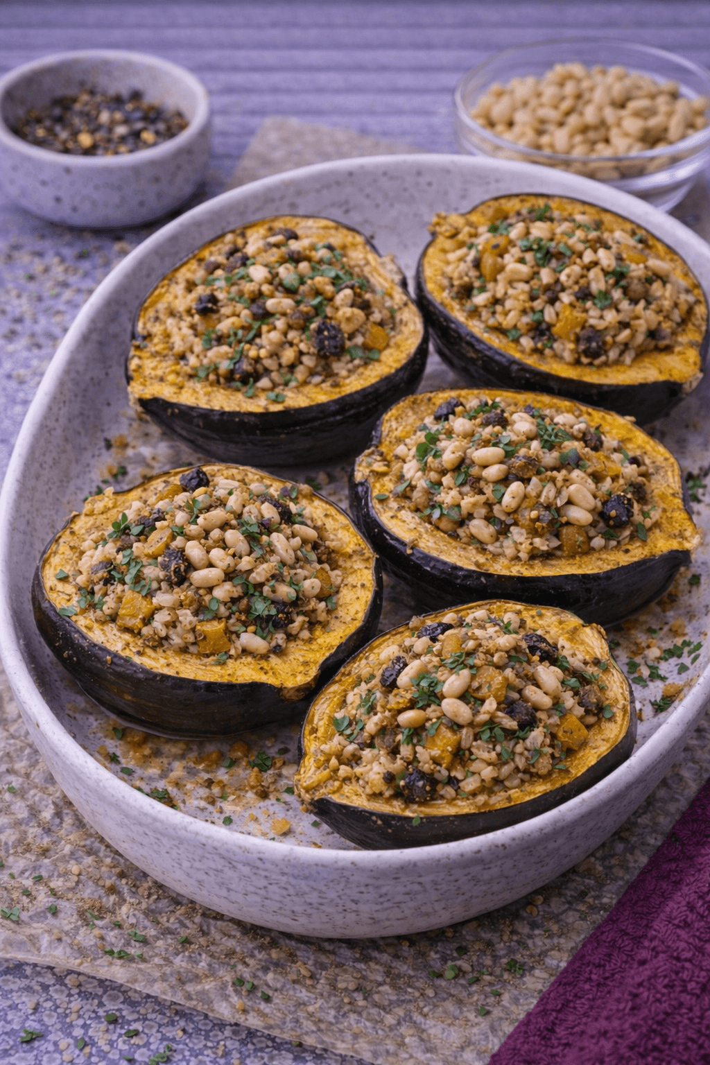 7 Spice Rice-Stuffed Acorn Squash