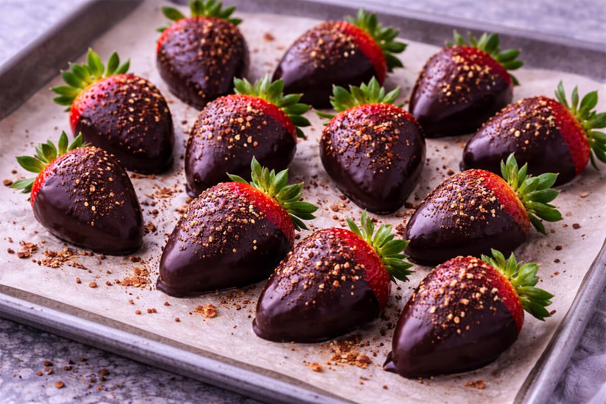 Aleppo Pepper Chocolate-Covered Strawberries
