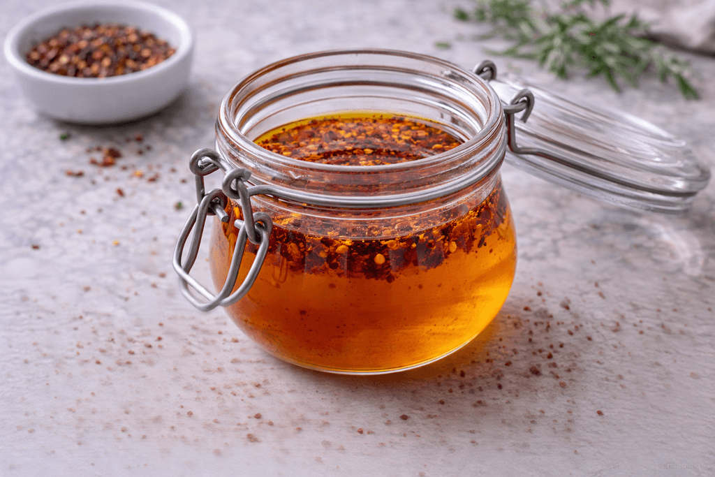 Aleppo Pepper-infused Maple Syrup