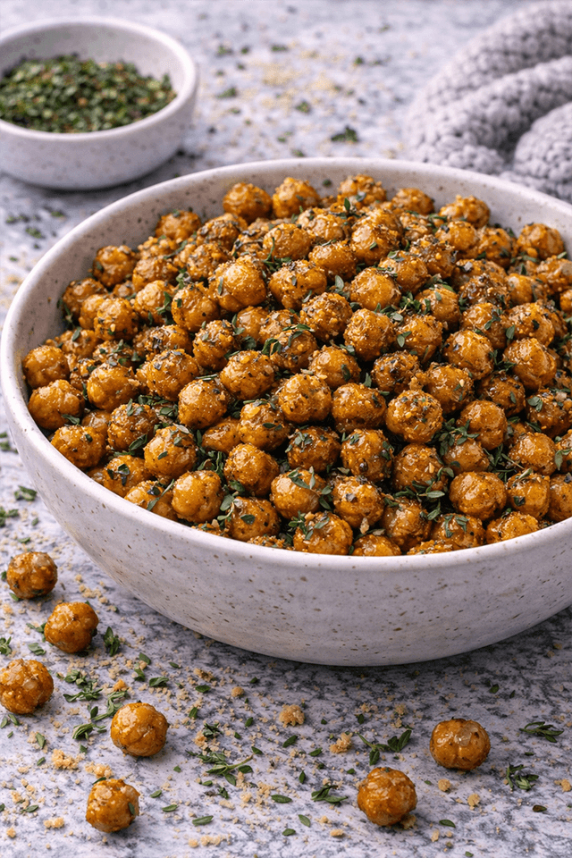 Crispy Roasted Chickpeas with Jordanian Thyme