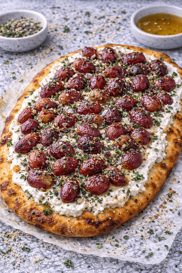 Jordanian Thyme & Roasted Grape Flatbread