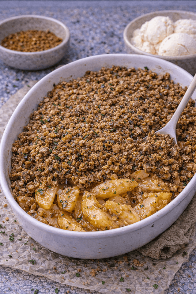 Shawarma-Spiced Apple Crisp