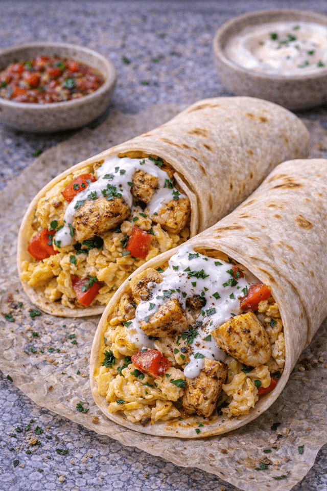Shawarma-Spiced Breakfast Burrito