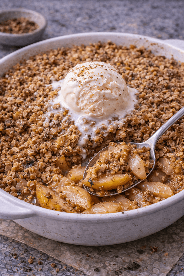Shawarma-Spiced Pear Crisp