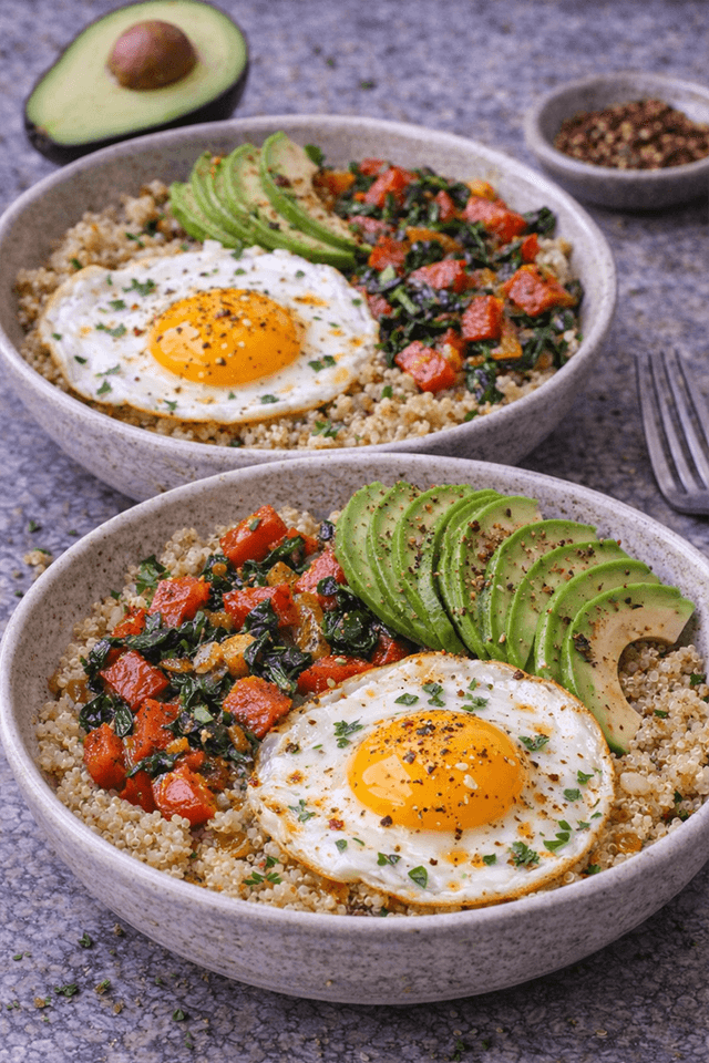 Shawarma-Spiced Quinoa Breakfast Bowl