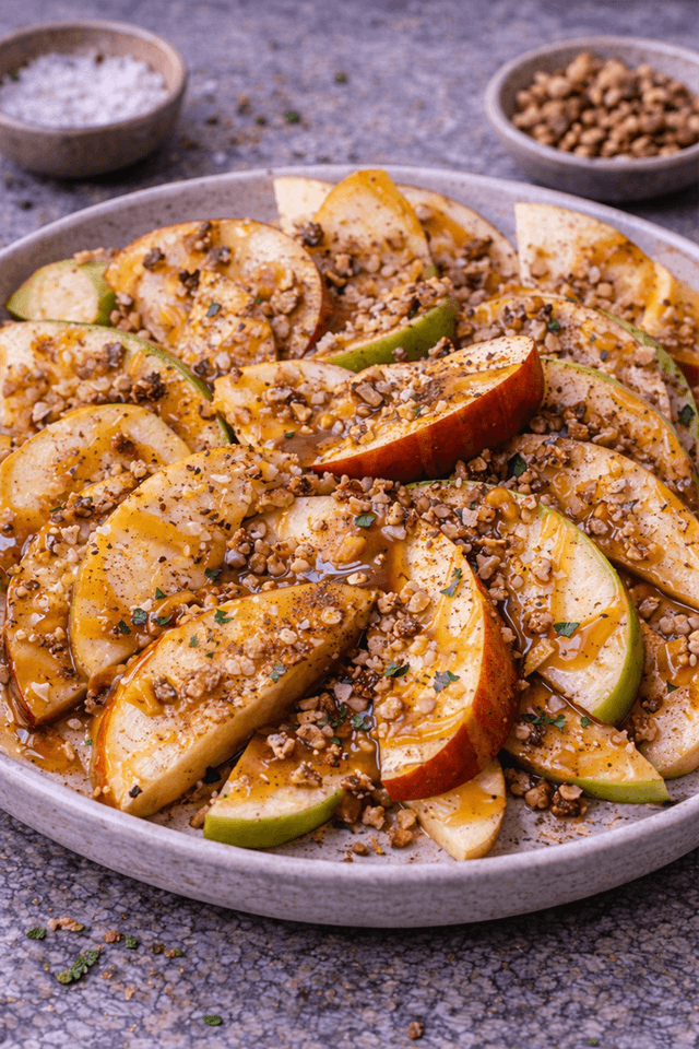 Shawarma-Spiced Caramel Apple Nachos