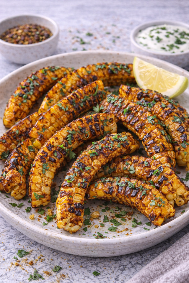 Biryani-Spiced Grilled Corn Ribs