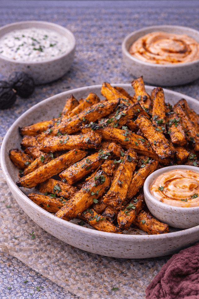 Shawarma-Spiced Sweet Potato Fries