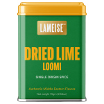 Dried lime loomi spice tin front view 75g – LAMEISE