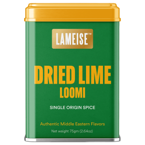 Dried lime loomi spice tin front view 75g – LAMEISE