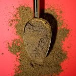 Meat shawarma spice mix texture close up – Middle Eastern seasoning