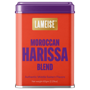 Moroccan harissa spice blend tin front view 75g – LAMEISE