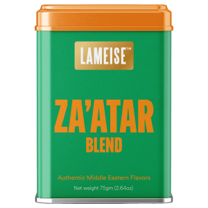 Zaatar blend spice tin front view 75g – LAMEISE